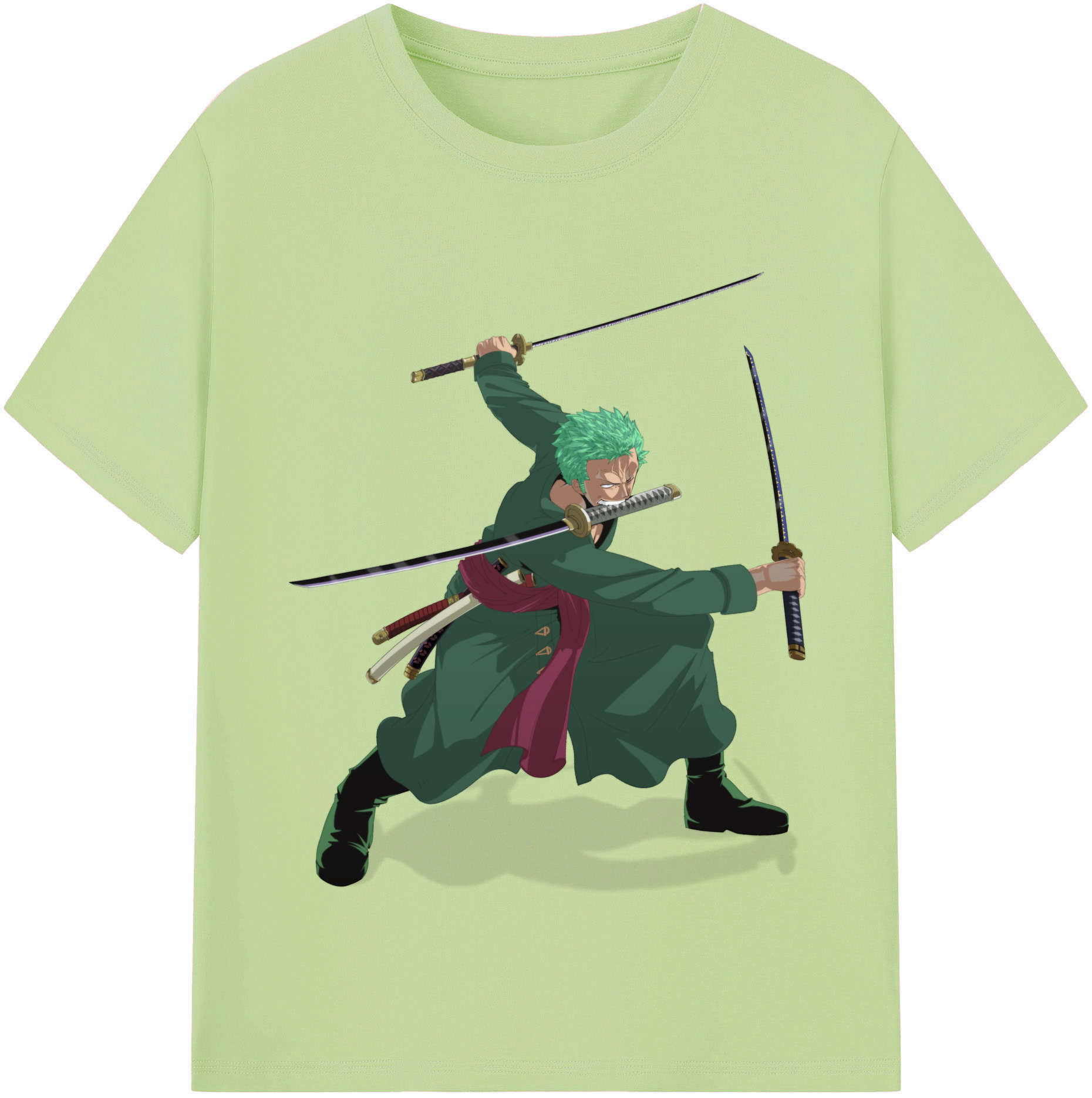 ワンピース ロロノア・ゾロ ONE PIECE Roronoa Zoro 綿100％半袖Tシャツ（フロントプリント）